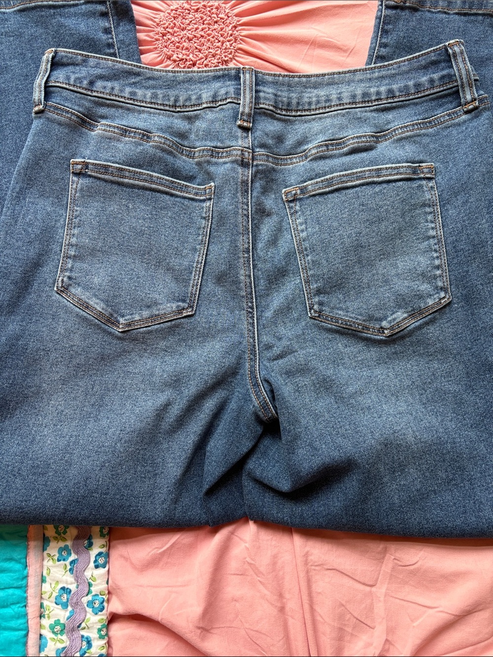 Sonoma Dark Blue Boyfriend Jeans - Distressed Detail, Straight Crop SZ 10 - Picture 4 of 9